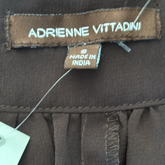 Adrienne Vittadini | New Brown Embellished 3/4 Sleeve Blouse - Picture 5 of 13